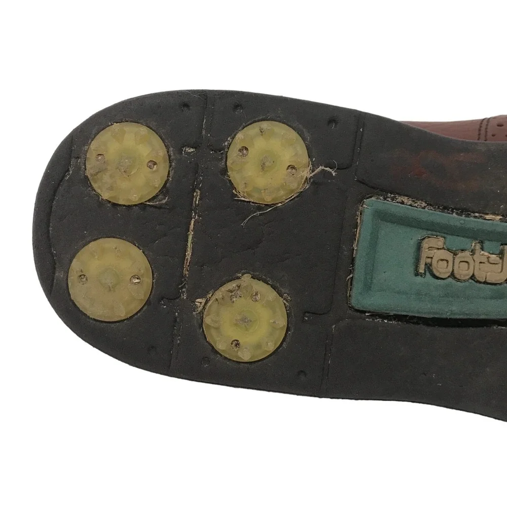 FootJoy SoftJoys Sierra Mens US 9M‎ Brown Tan Golf Shoes Plastic Spikes